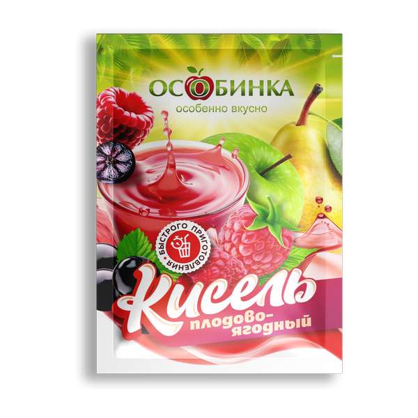 Упаковка Кисель плодово-ягодный - аренда торгового знака Особинка
